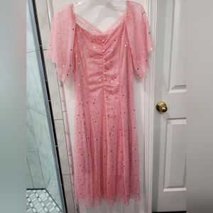 NWT pink and gold star dress